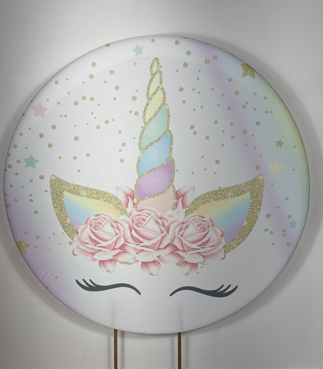 Painel Redondo - Unicórnio 2 - Doces Festas Decorações e Pegue e Monte