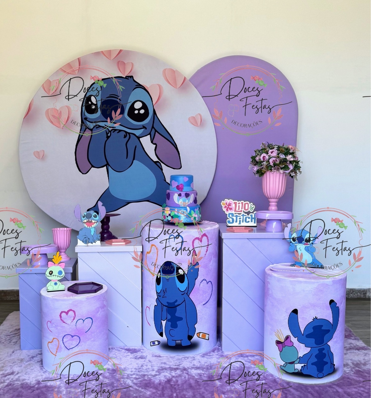 Kit Stitch Coração VI - Doces Festas Decorações e Pegue e Monte