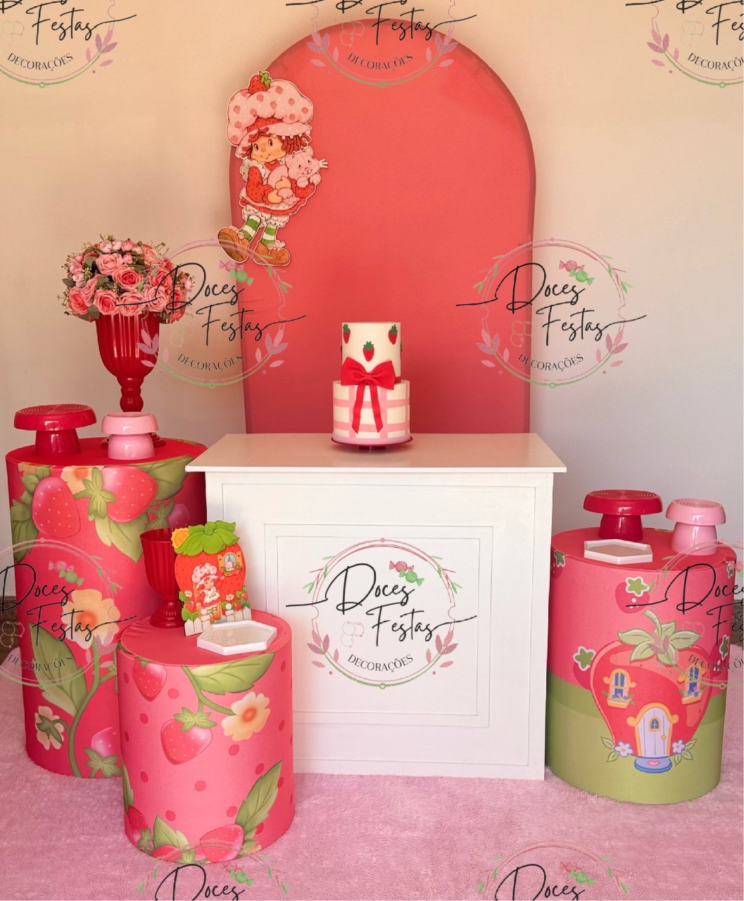 Kit Moranguinho Ii - Doces Festas Decorações e Pegue e Monte