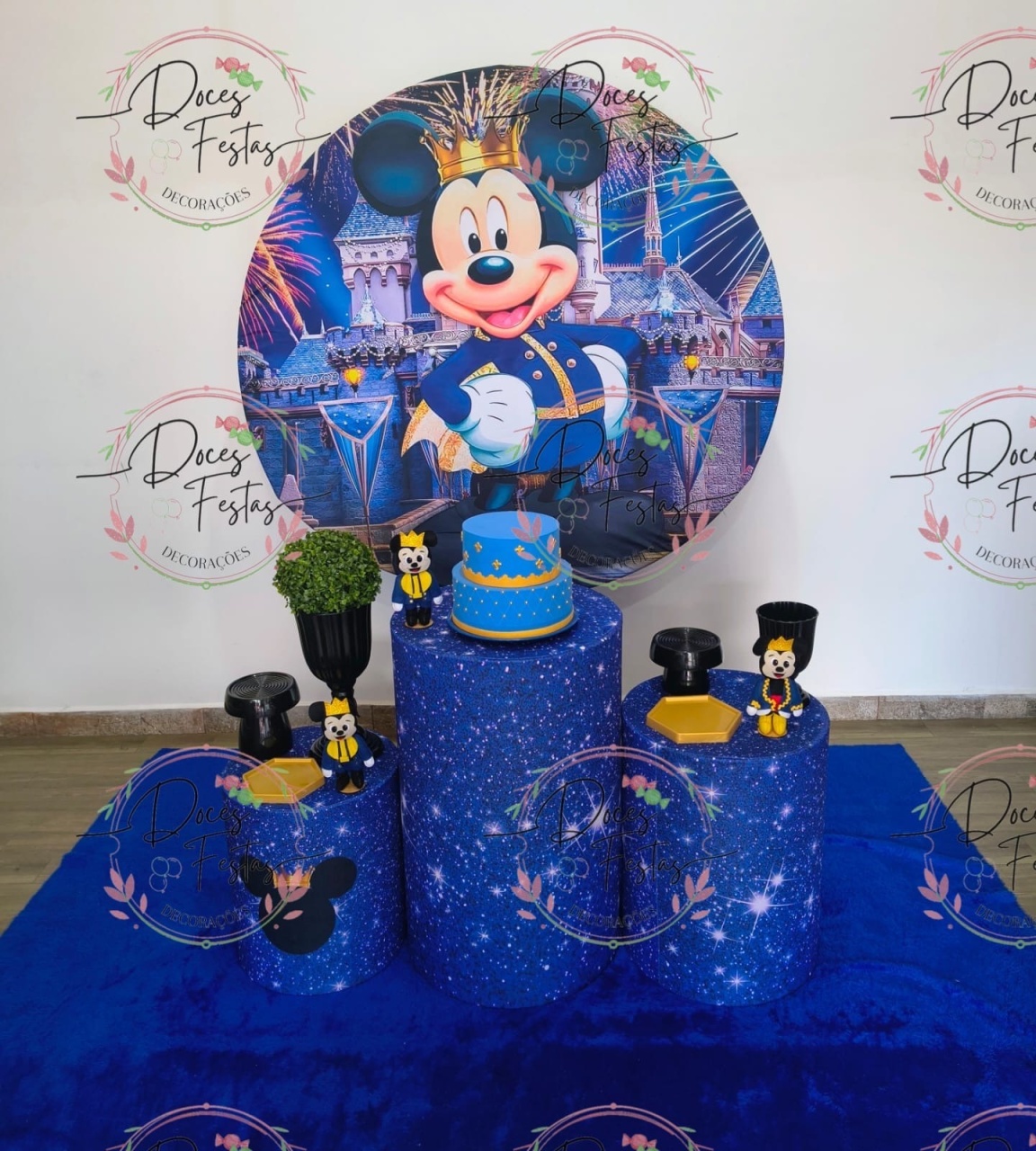 Kit Mickey Realeza - Doces Festas Decorações e Pegue e Monte