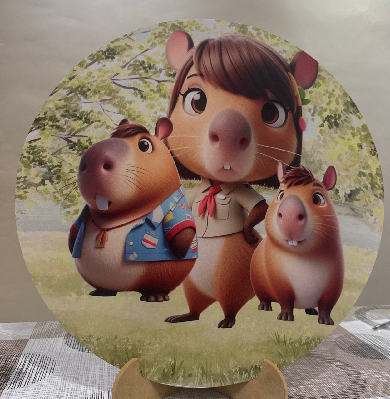 Mini Painel Chá de Capivara Ii - Doces Festas Decorações e Pegue e Monte