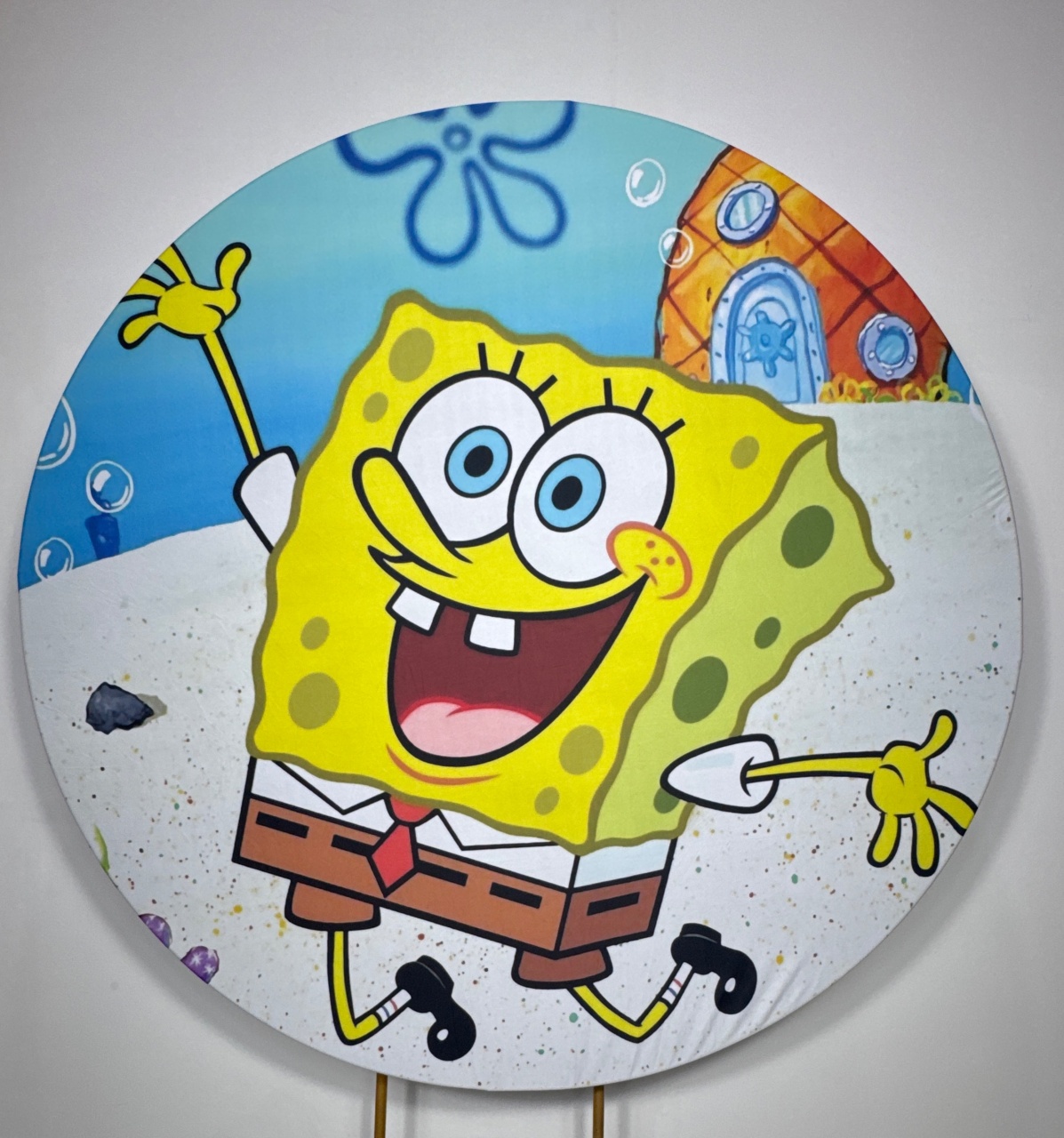 Painel Redondo - Bob Esponja 1 - Doces Festas Decorações e Pegue e Monte