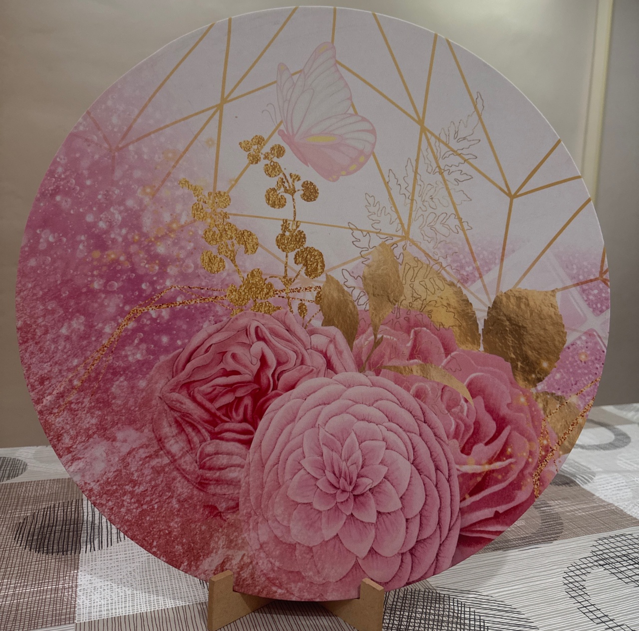 Mini Painel Floral Rosa - Doces Festas Decorações e Pegue e Monte