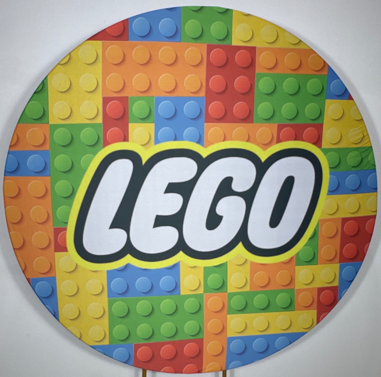 Painel Redondo - Lego - Doces Festas Decorações e Pegue e Monte
