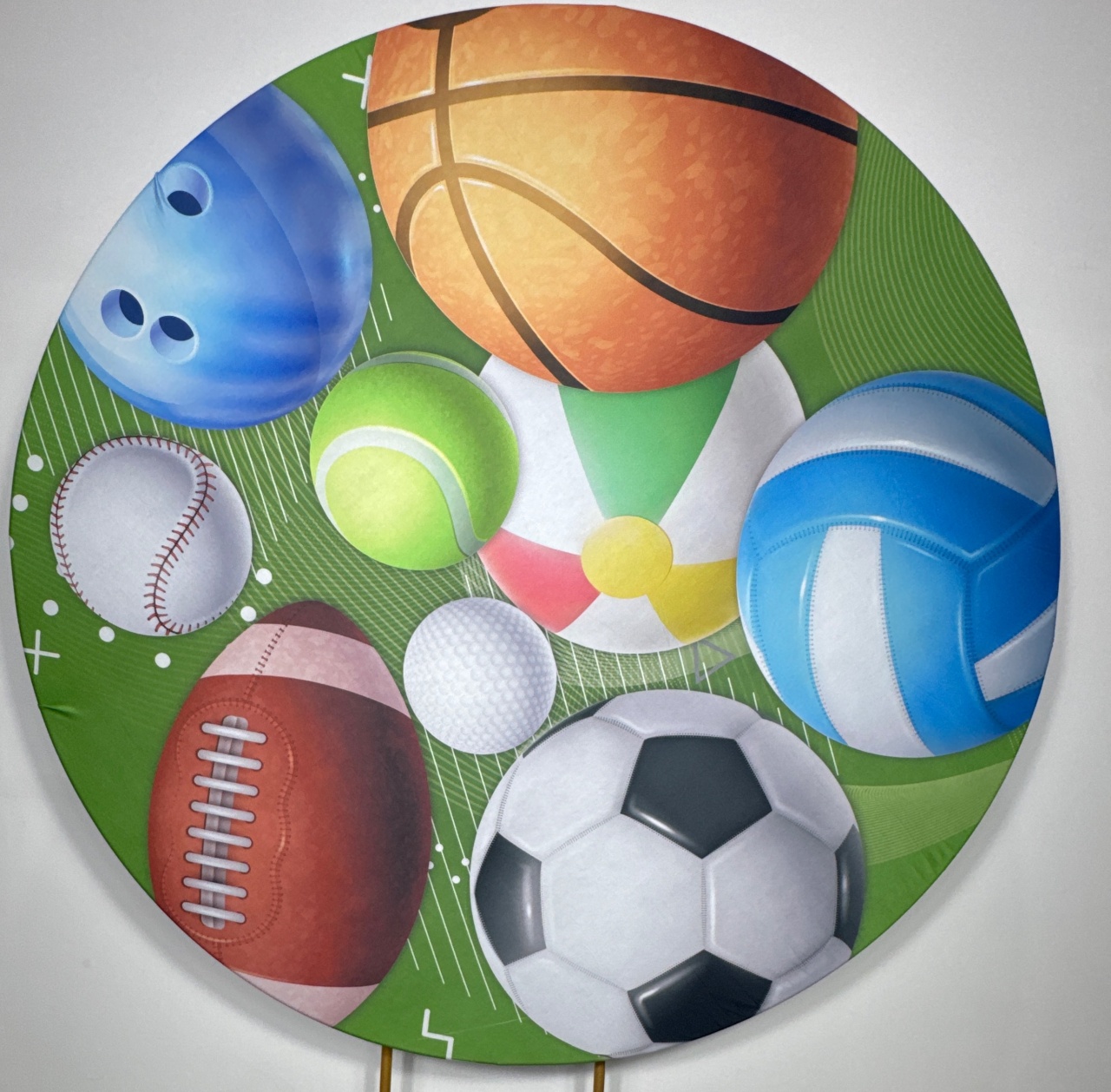Painel Redondo - Esportes 2 - Doces Festas Decorações e Pegue e Monte