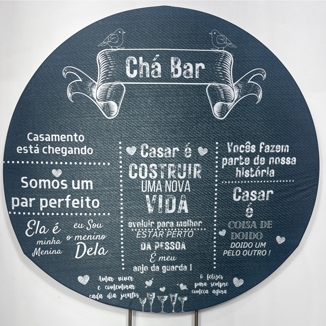 Painel Redondo - Chá Bar - Doces Festas Decorações e Pegue e Monte