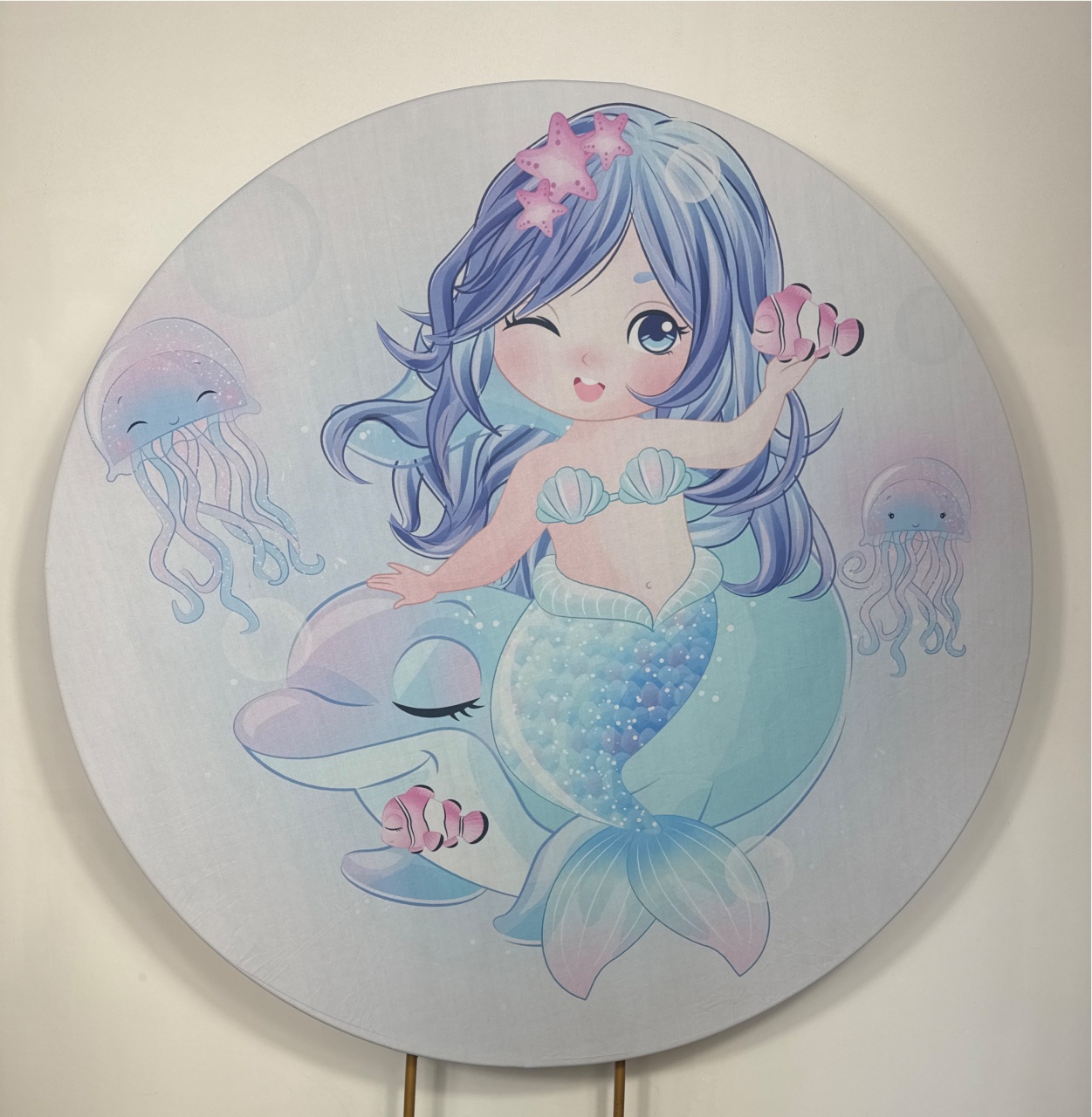 Painel Redondo - Sereia 3 - Doces Festas Decorações e Pegue e Monte
