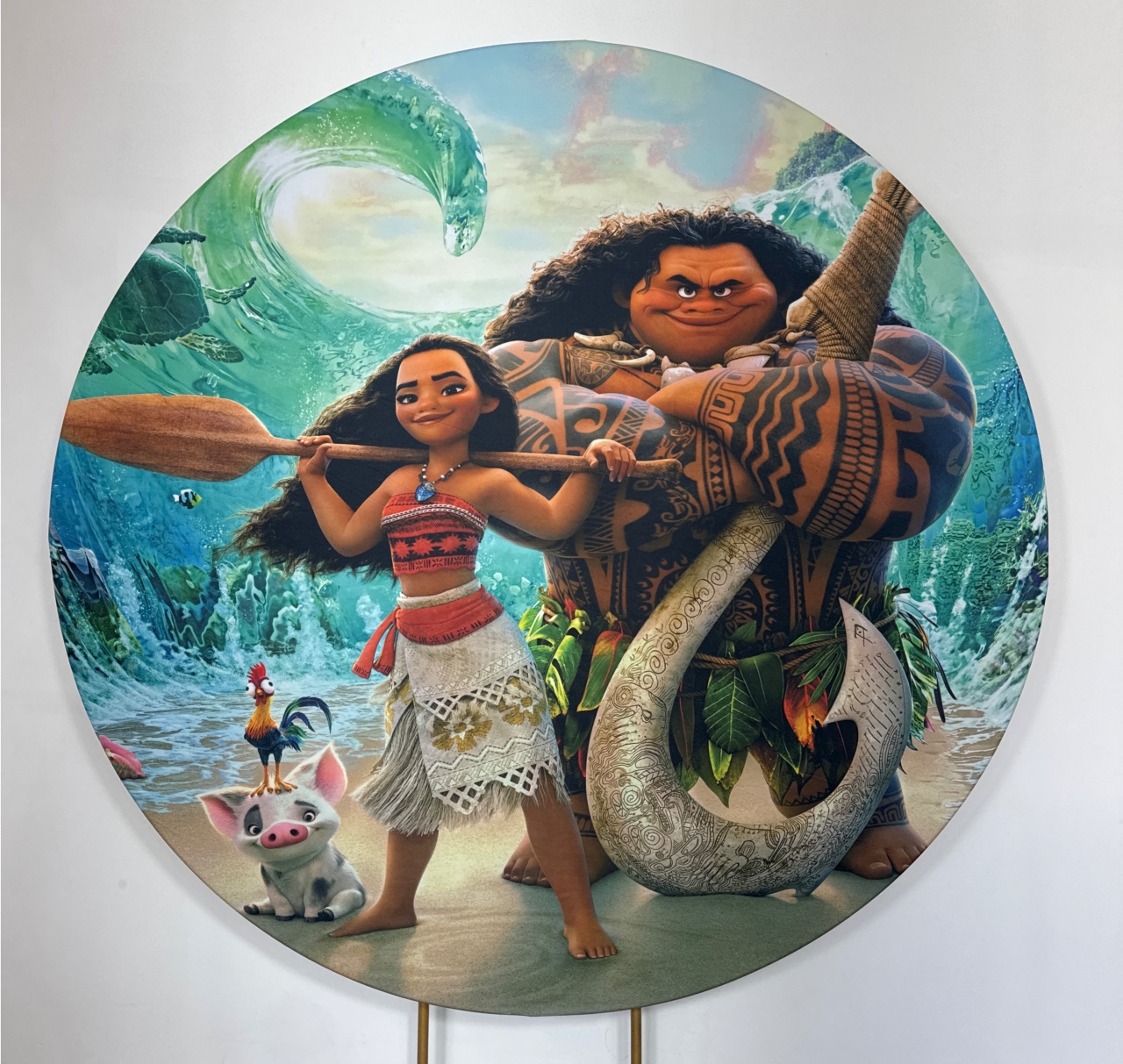 Painel Redondo - Moana 1 - Doces Festas Decorações e Pegue e Monte