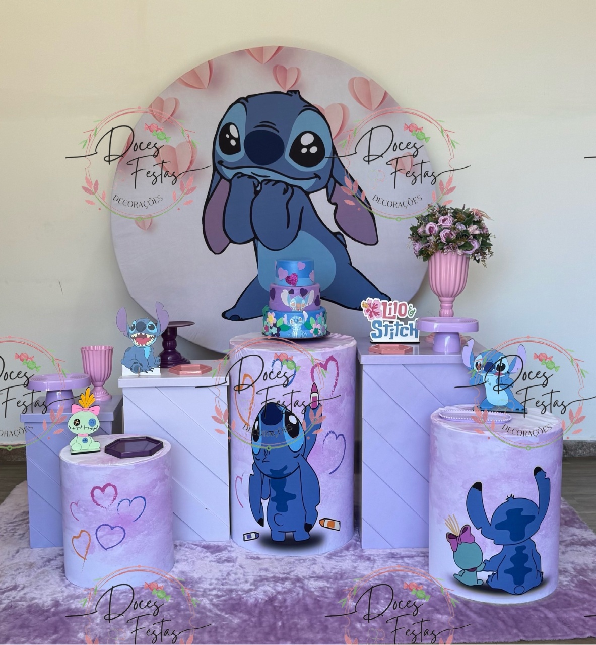 Kit Stitch Coração IV - Doces Festas Decorações e Pegue e Monte