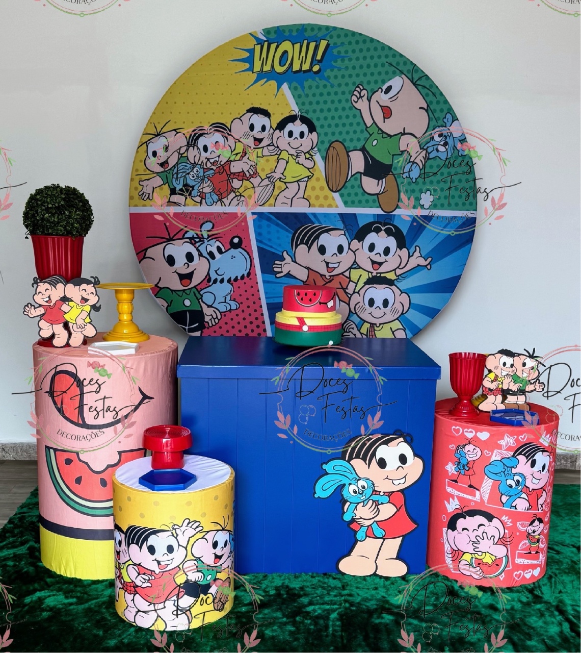 Kit Turma da Mônica V - Doces Festas Decorações e Pegue e Monte