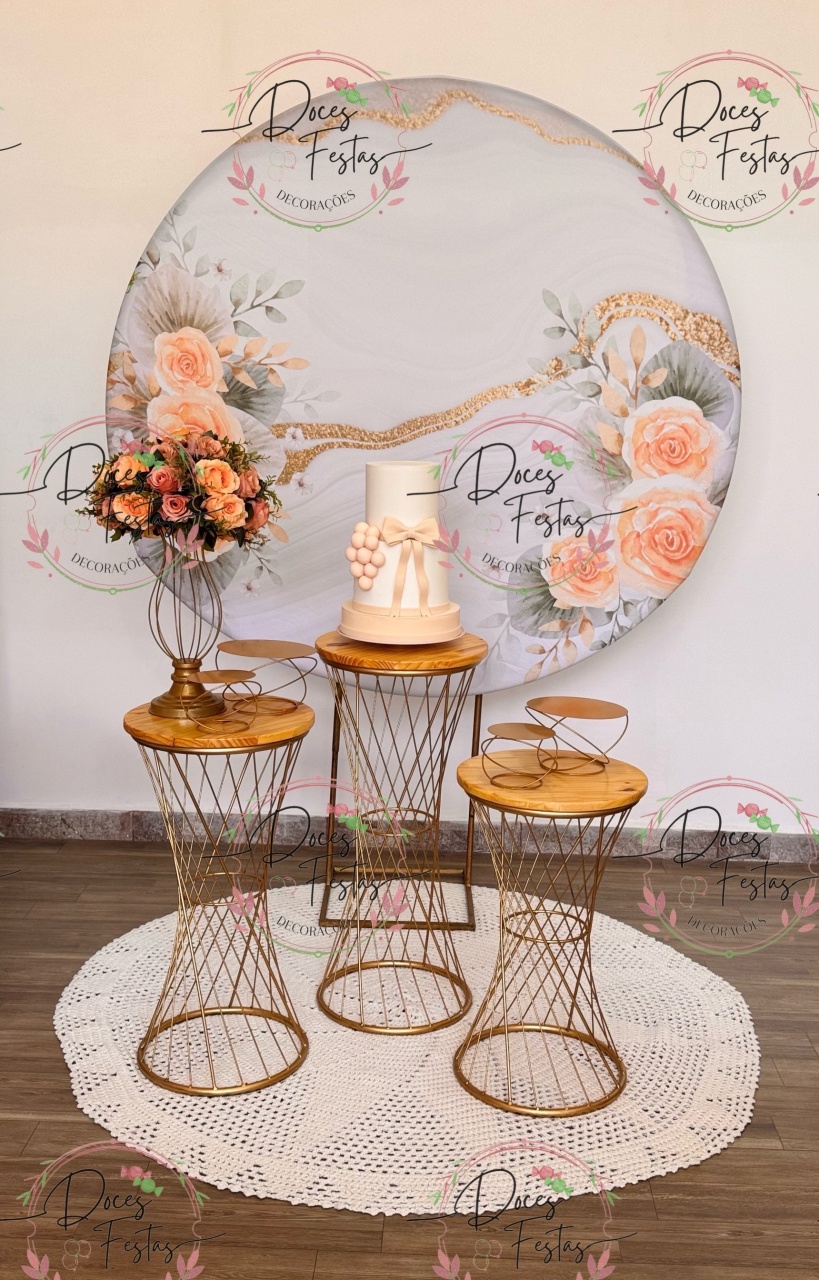 Kit Floral Laranja - Doces Festas Decorações e Pegue e Monte