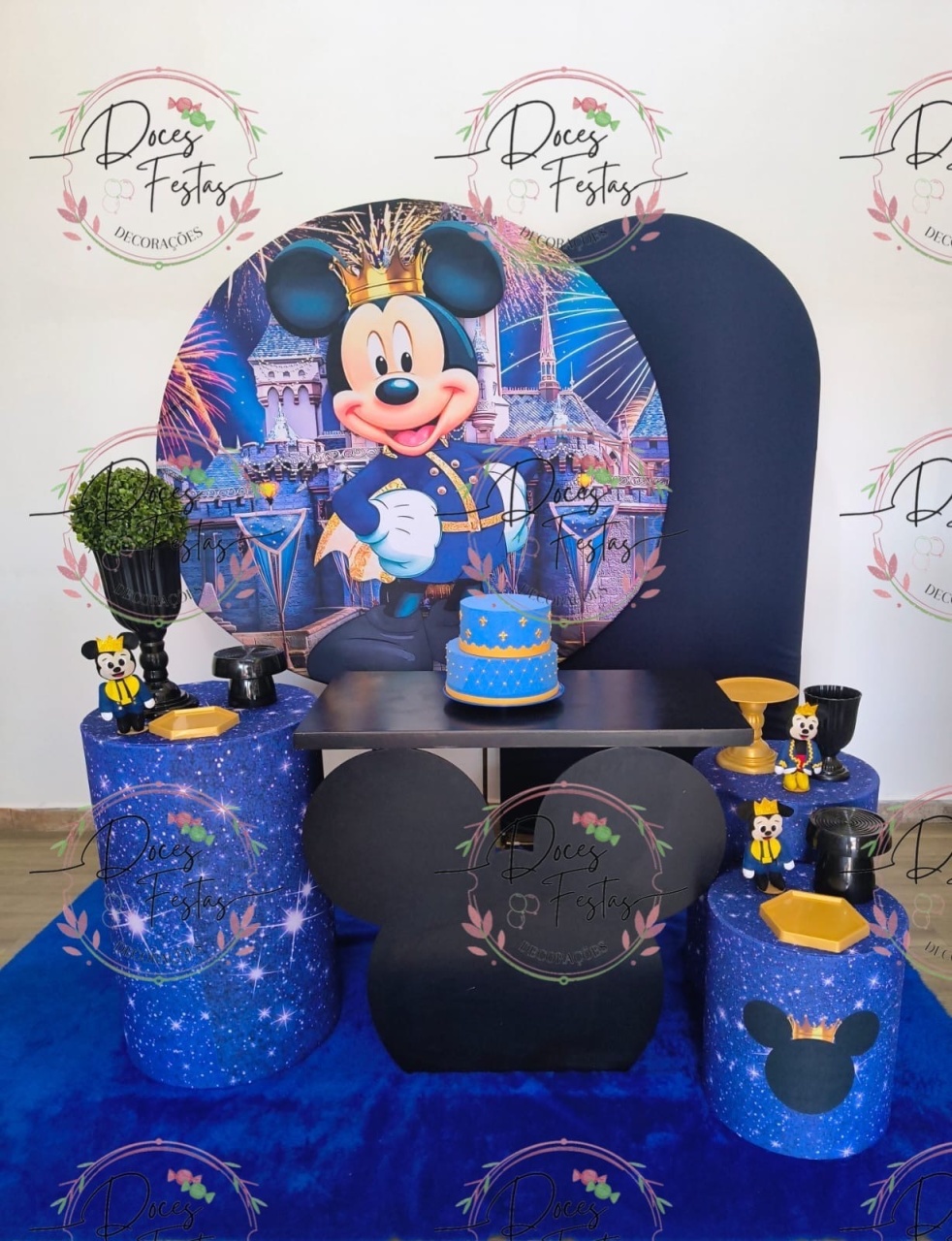 Kit Mickey Realeza III - Doces Festas Decorações e Pegue e Monte