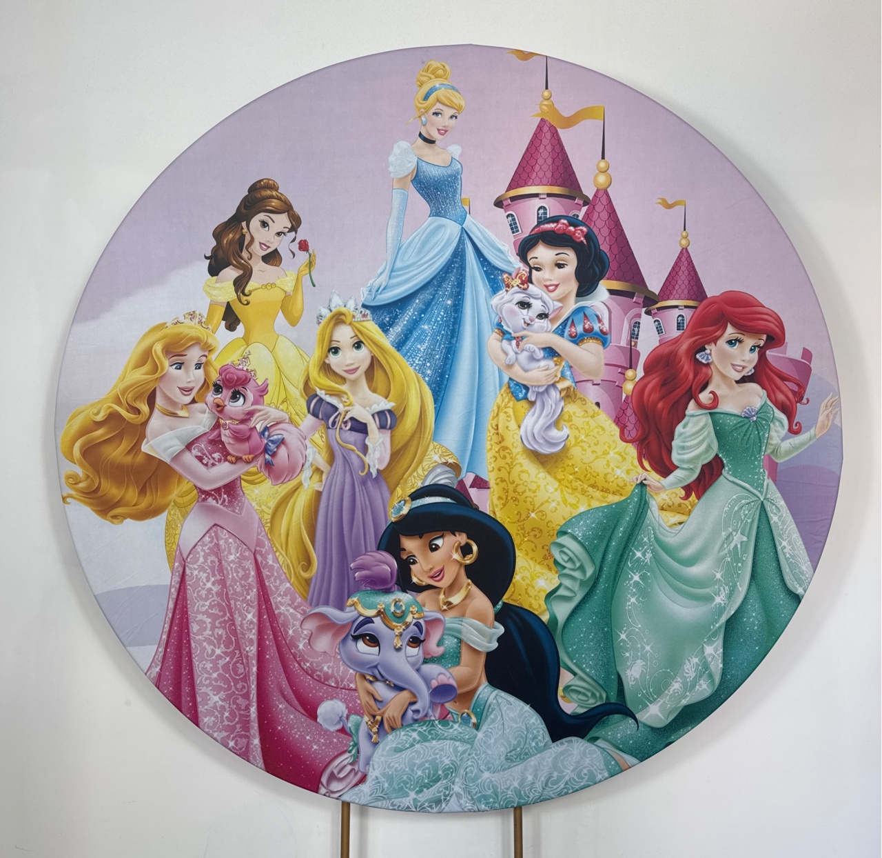 Painel Redondo - Princesas 4 - Doces Festas Decorações e Pegue e Monte