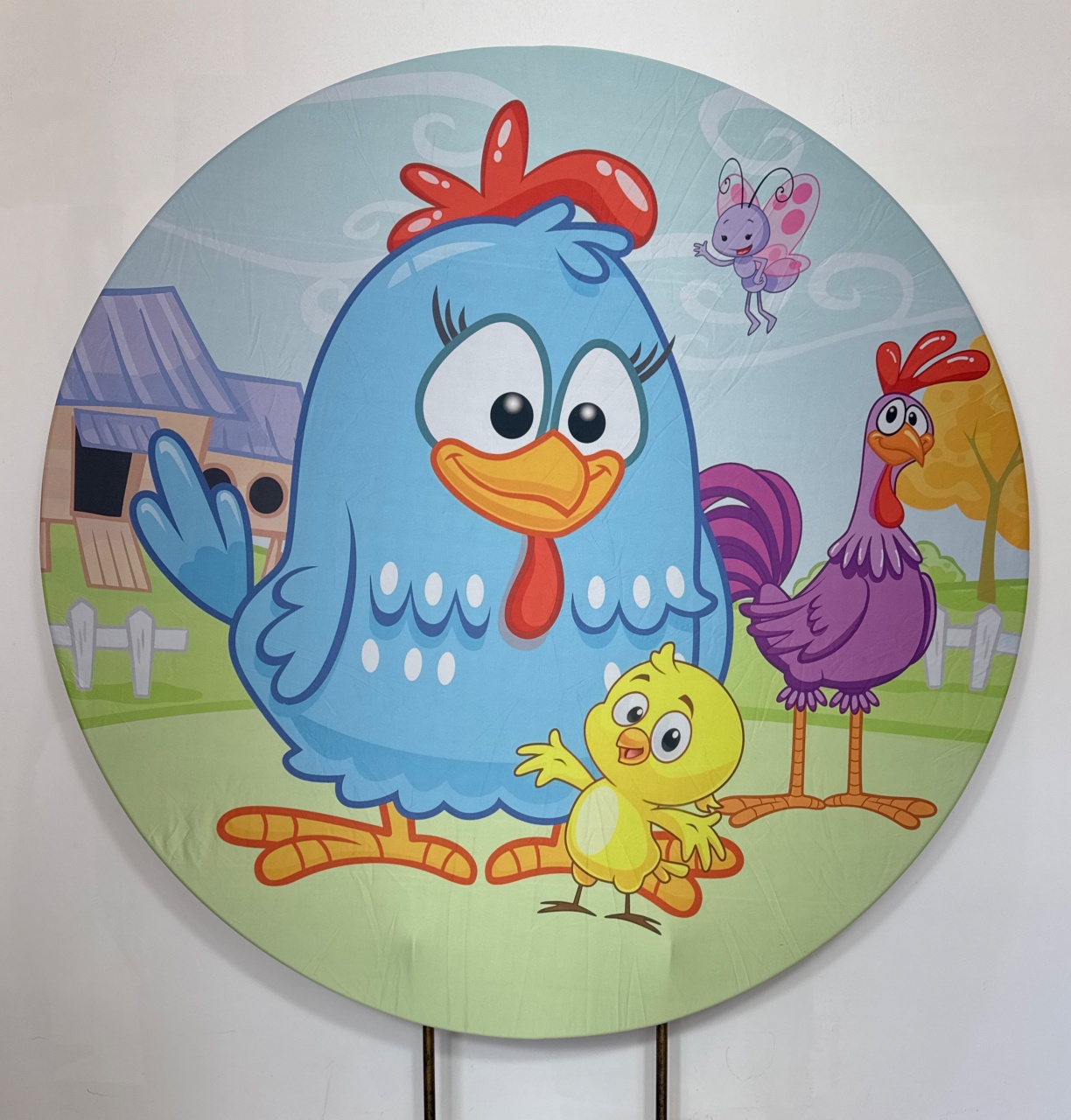 Painel Redondo - Galinha Pintadinha 1 - Doces Festas Decorações e Pegue e Monte