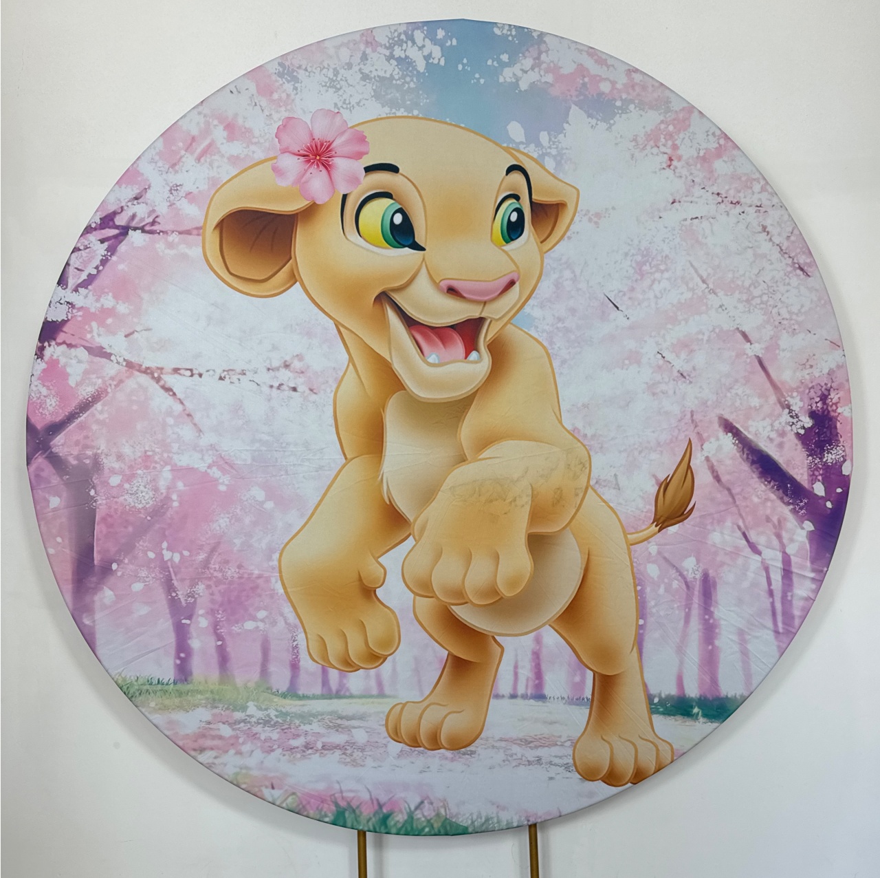 Painel Redondo - Rei Leão Nala - Doces Festas Decorações e Pegue e Monte