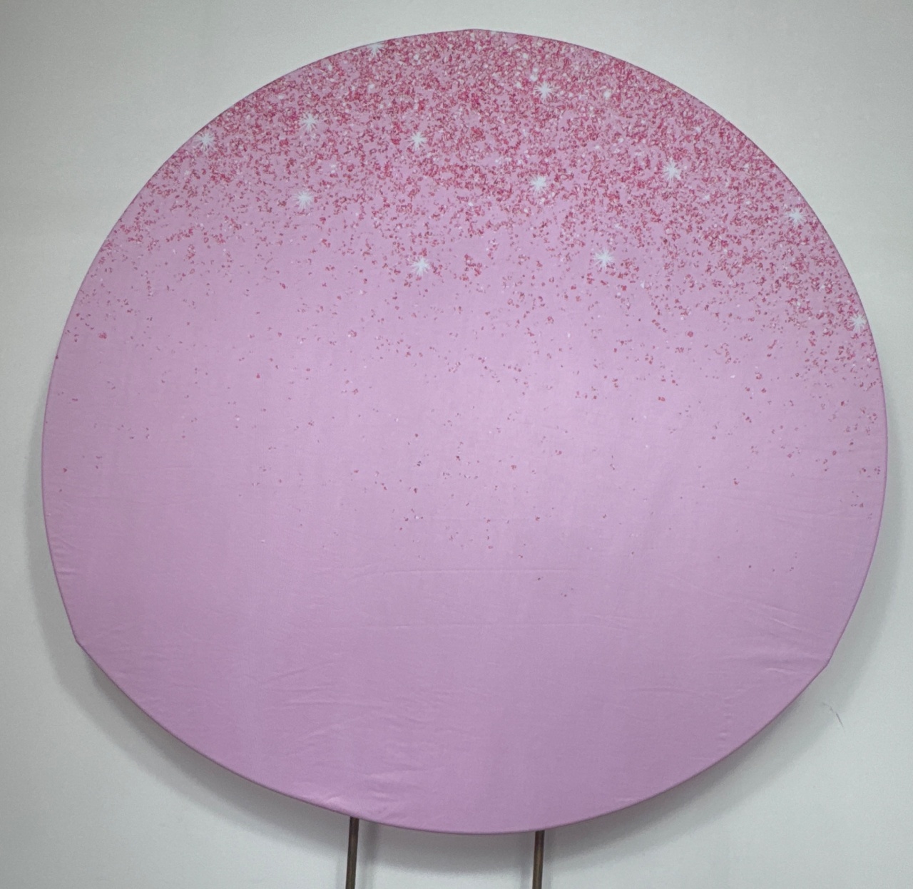 Painel Redondo - Glitter Rosa 2 - Doces Festas Decorações e Pegue e Monte