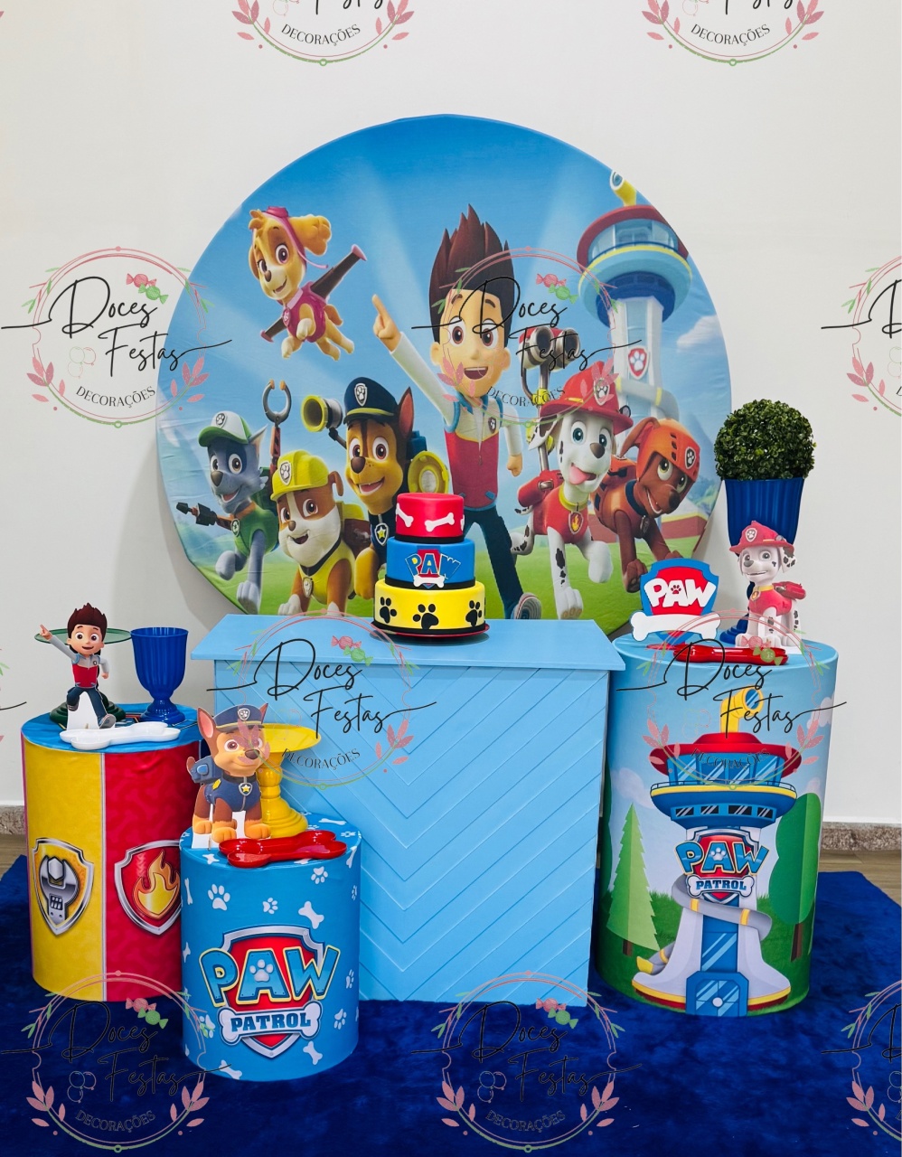 Kit Patrulha Canina Ii - Doces Festas Decorações e Pegue e Monte