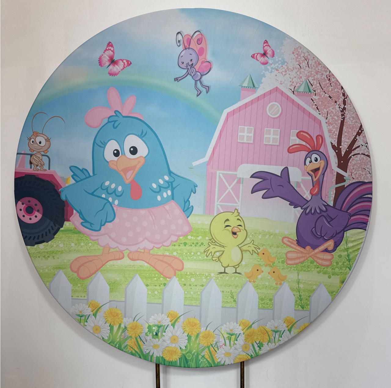 Painel Redondo - Galinha Pintadinha 2 - Doces Festas Decorações e Pegue e Monte
