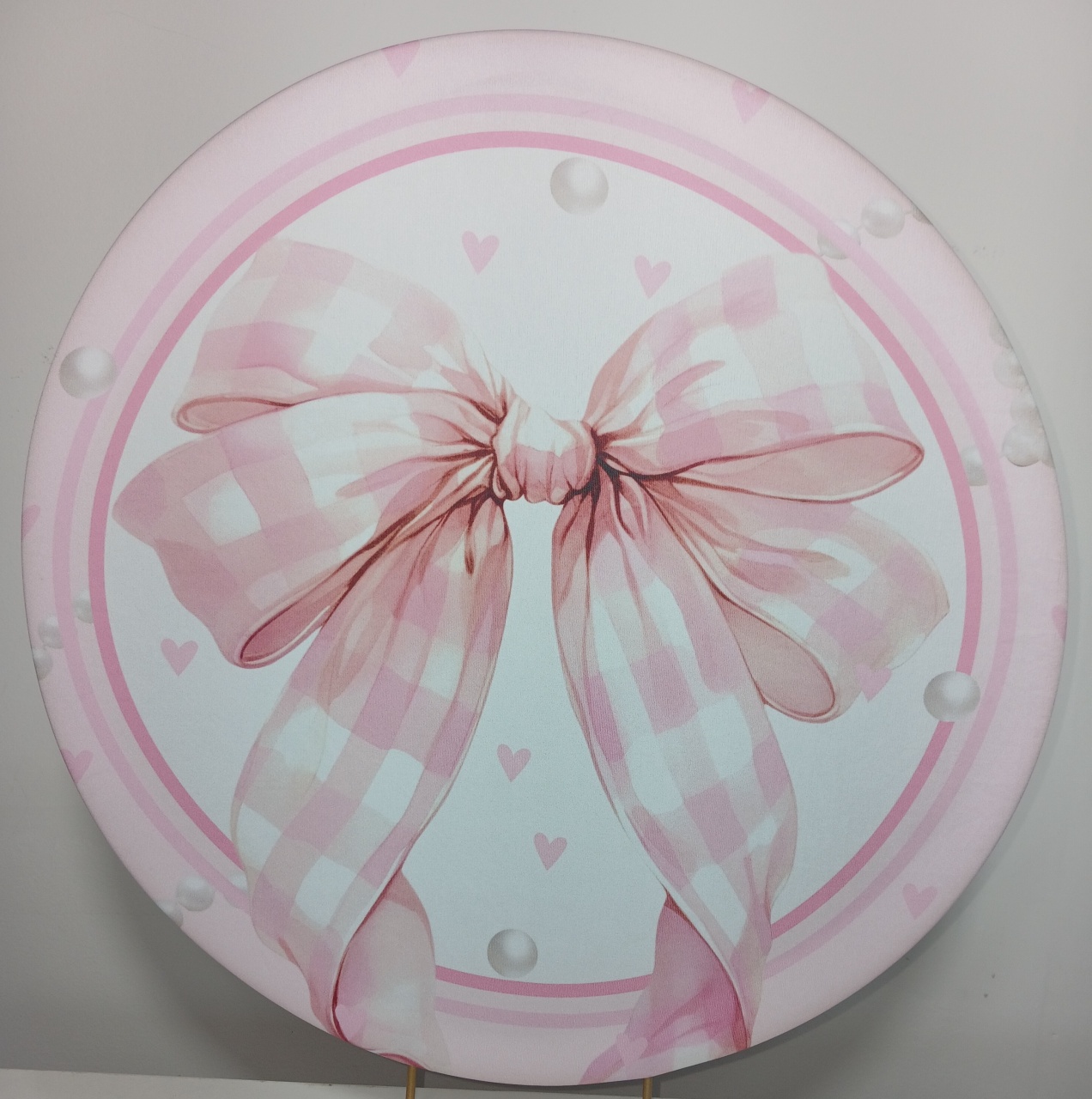 Mini Painel Laço Rosa - Doces Festas Decorações e Pegue e Monte