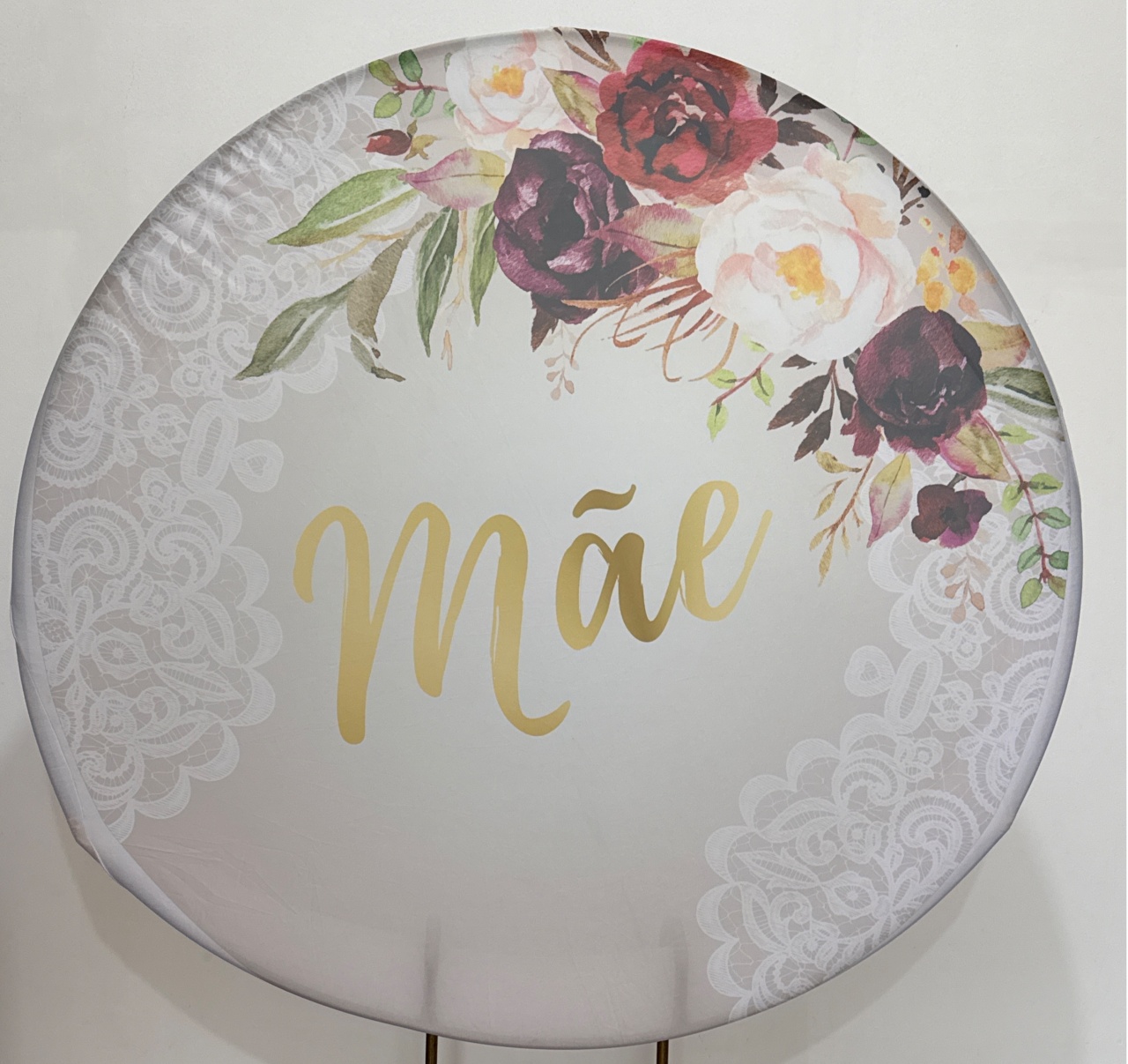 Painel Redondo - Dia das Mães 2 - Doces Festas Decorações e Pegue e Monte