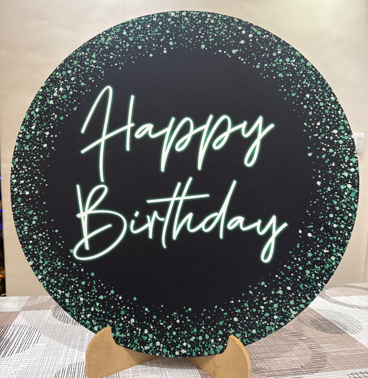 Mini Painel Happy Birthday Verde - Doces Festas Decorações e Pegue e Monte