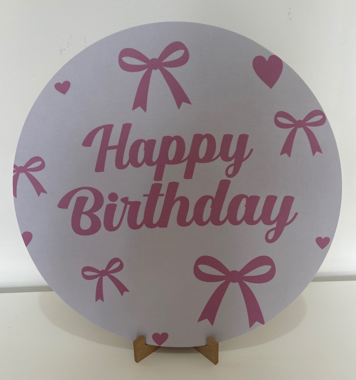 Mini Painel Kit Happy Laços Rosa - Doces Festas Decorações e Pegue e Monte