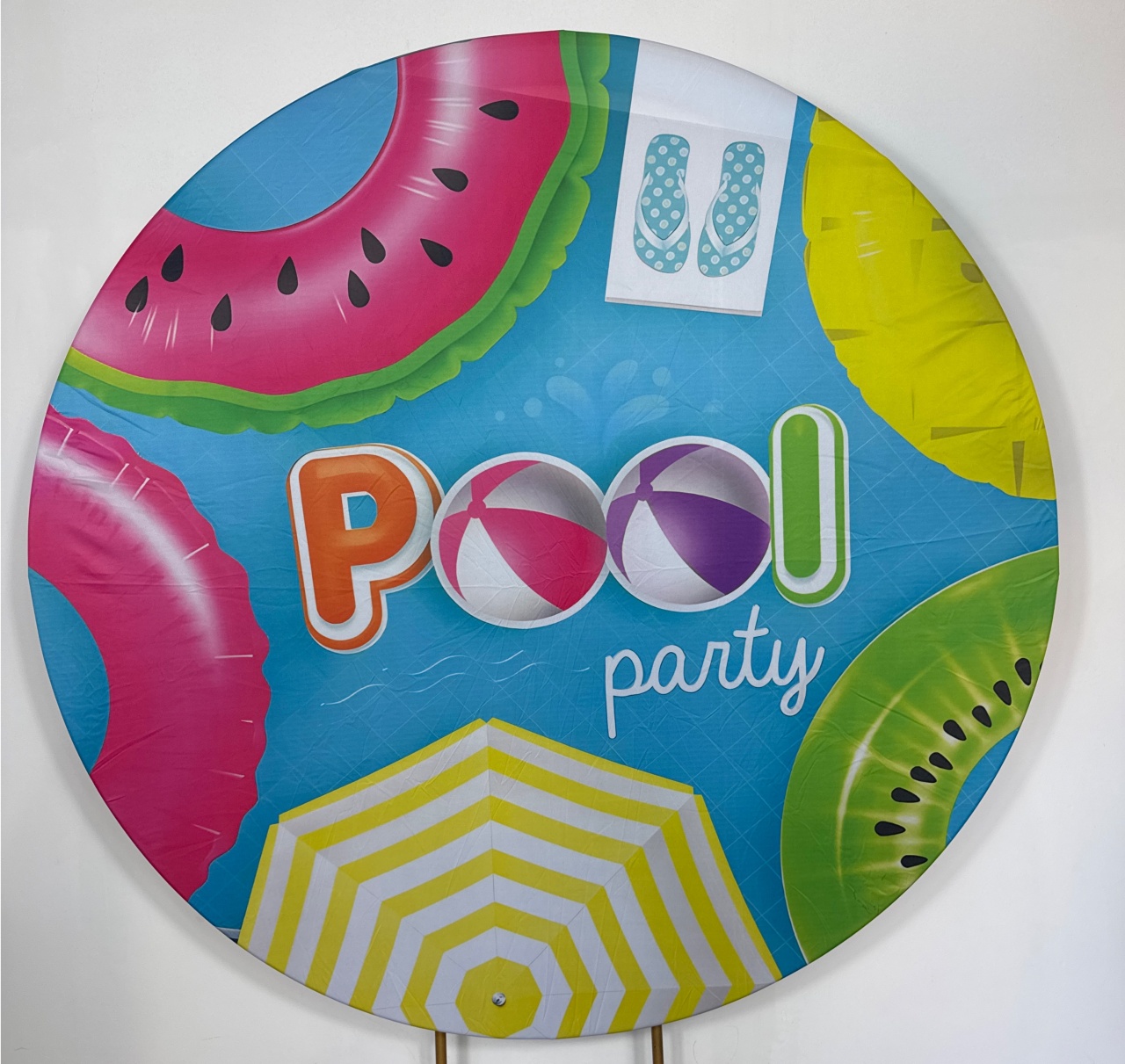 Painel Redondo - Pool Party 1 - Doces Festas Decorações e Pegue e Monte