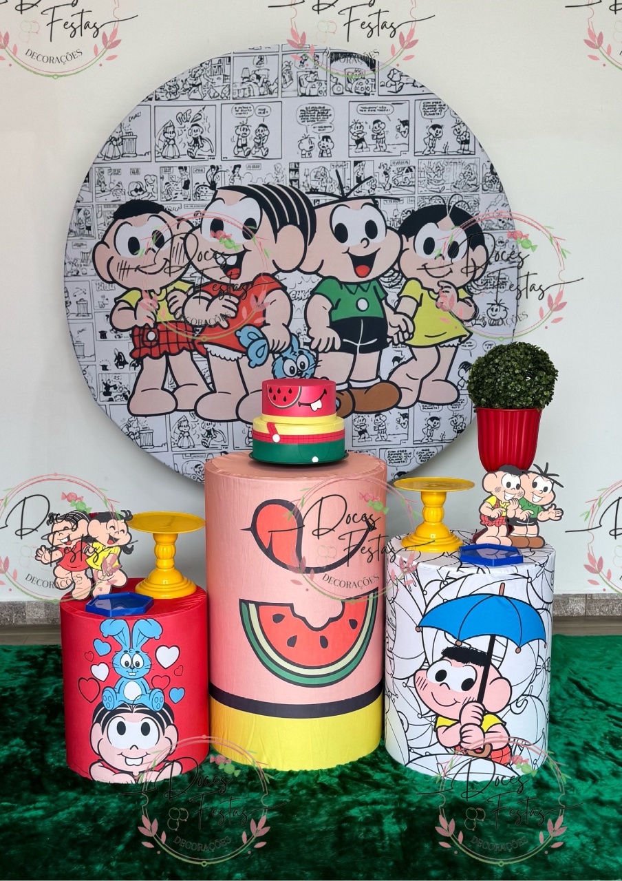 Kit Turma da Mônica I - Doces Festas Decorações e Pegue e Monte