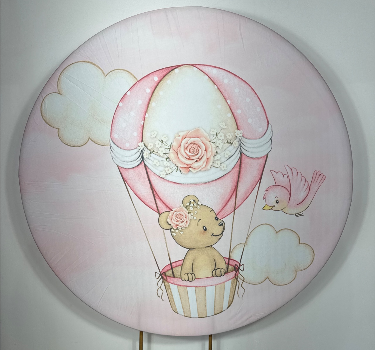 Painel Redondo - Ursa Baloeira - Doces Festas Decorações e Pegue e Monte