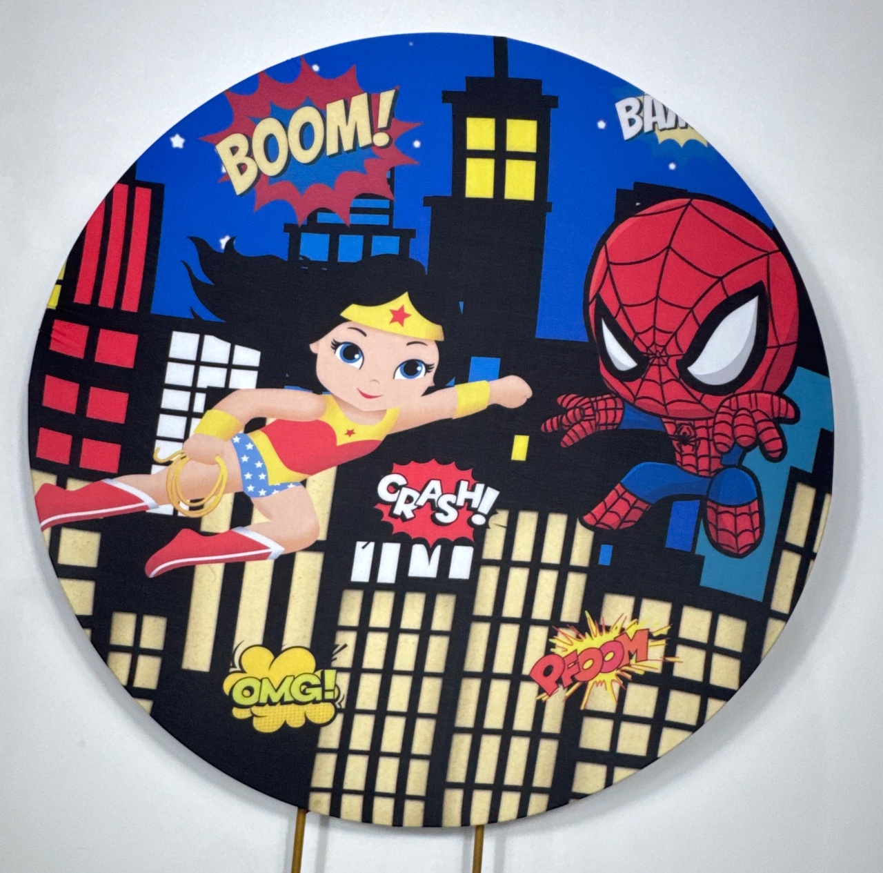 Painel Redondo - Homem Aranha 1 - Doces Festas Decorações e Pegue e Monte