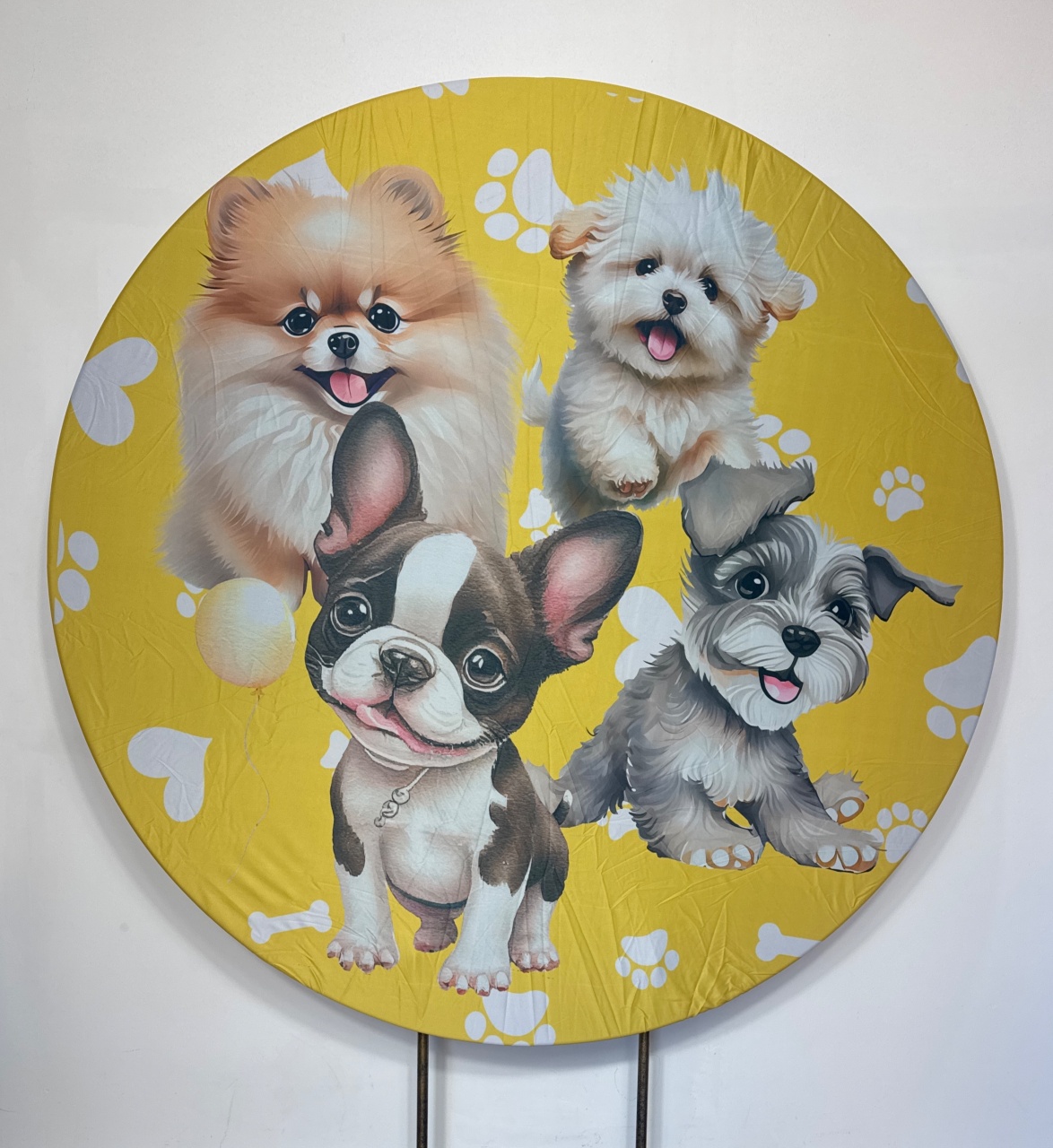 Painel Redondo - Cachorrinho - Doces Festas Decorações e Pegue e Monte
