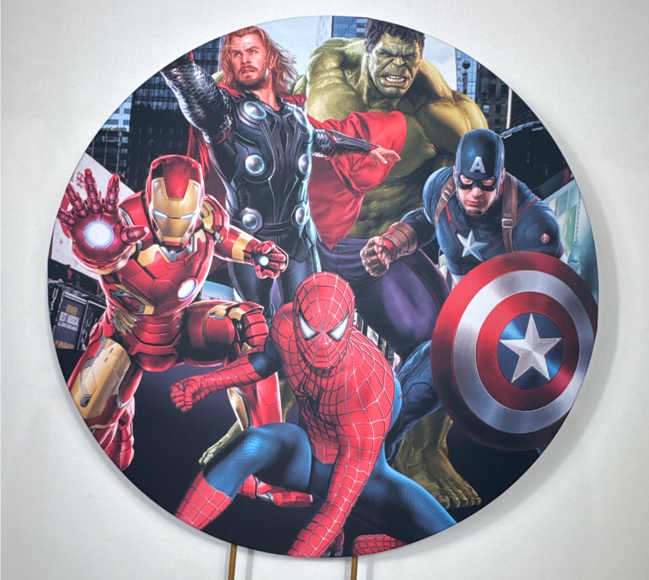 Painel Redondo - Vingadores 1 - Doces Festas Decorações e Pegue e Monte