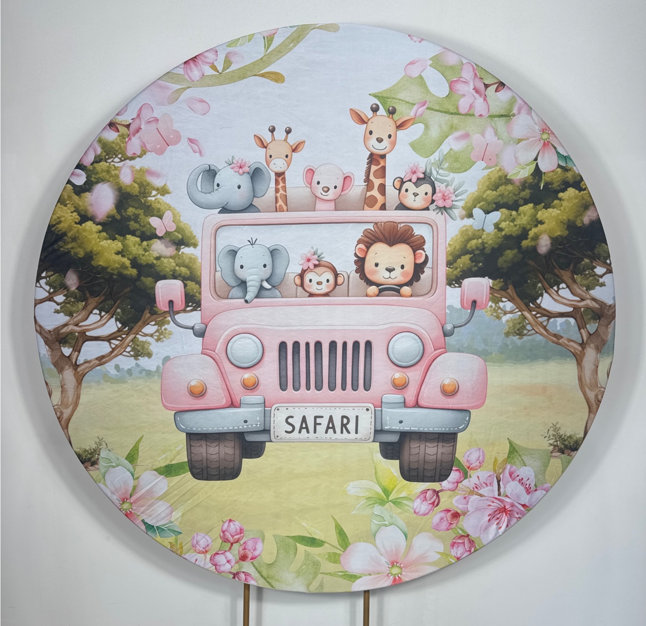 Painel Redondo - Safari 2 - Doces Festas Decorações e Pegue e Monte