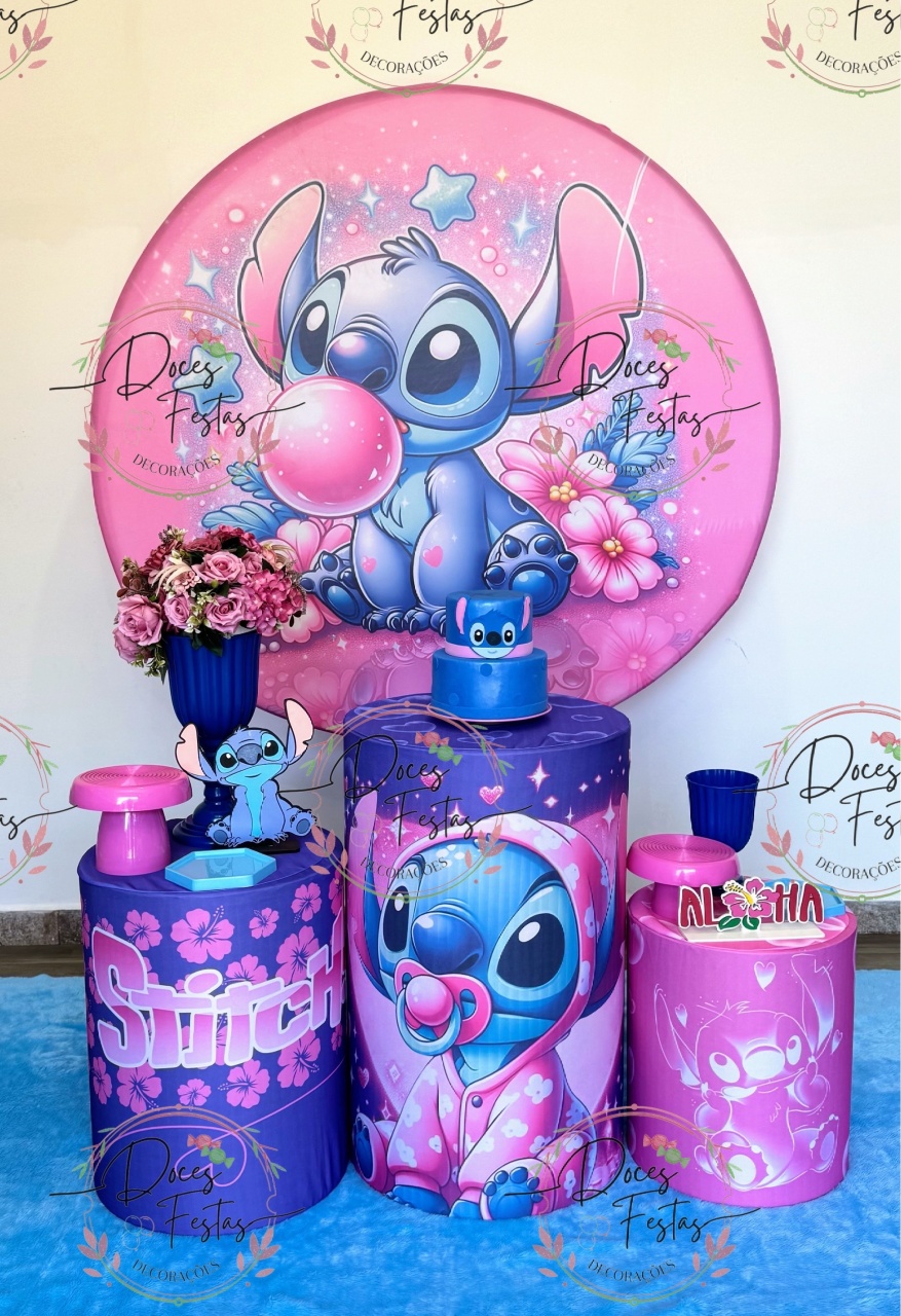 Kit Stitch Chiclete I - Doces Festas Decorações e Pegue e Monte