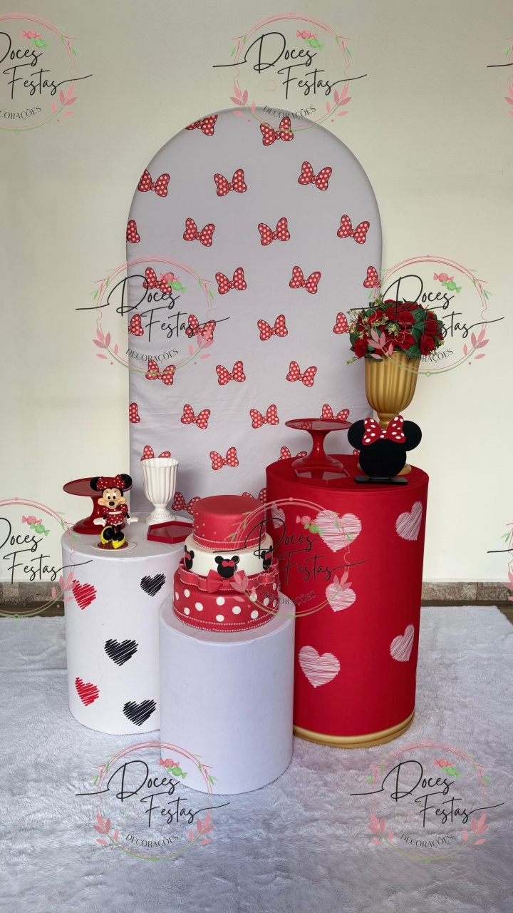 Kit Minnie Vermelha VII - Doces Festas Decorações e Pegue e Monte