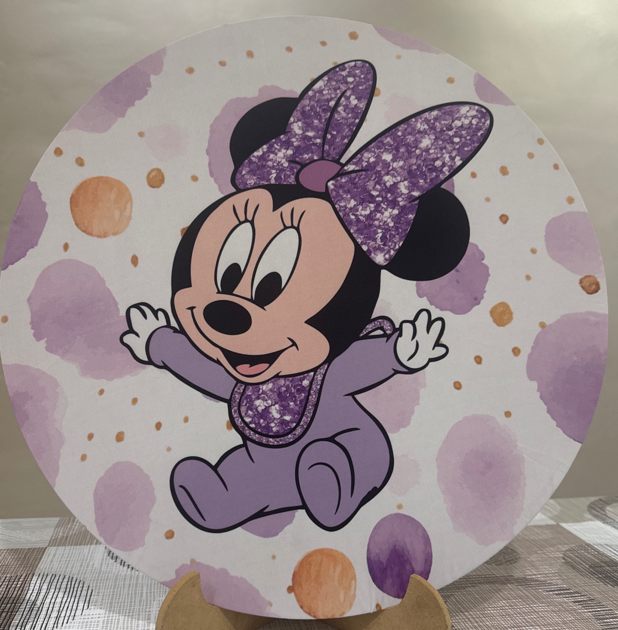 Mini Painel Minnie Lilás Baby  - Doces Festas Decorações e Pegue e Monte
