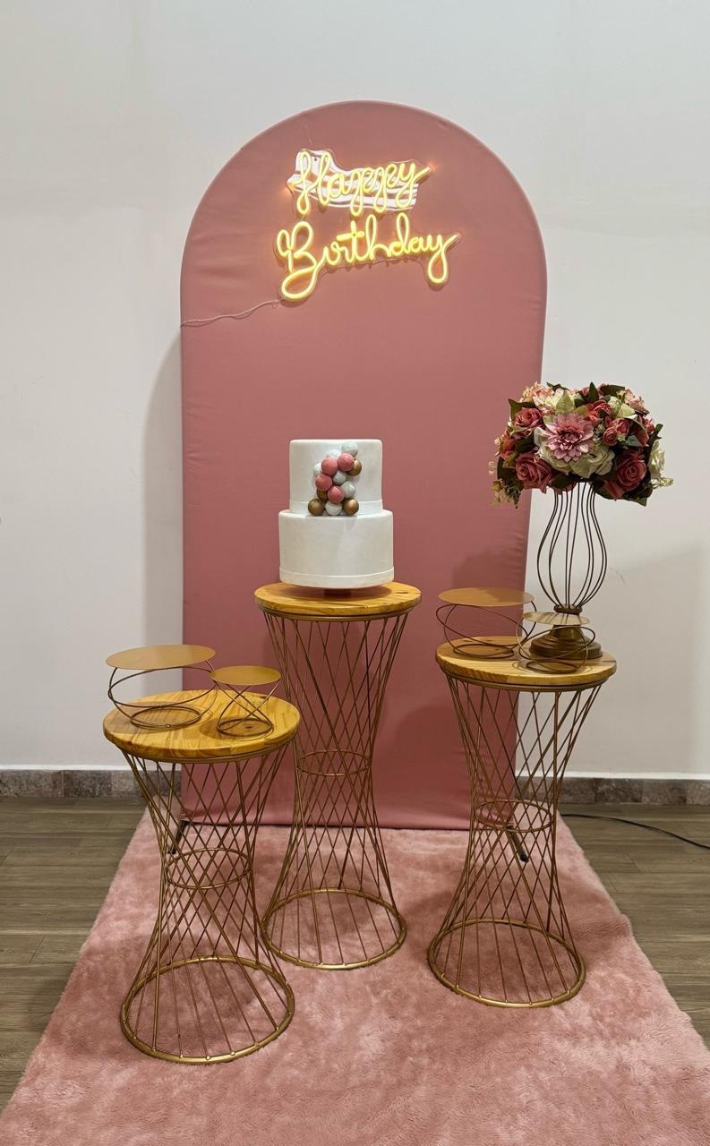 Kit Romano Happy Rose - Doces Festas Decorações e Pegue e Monte