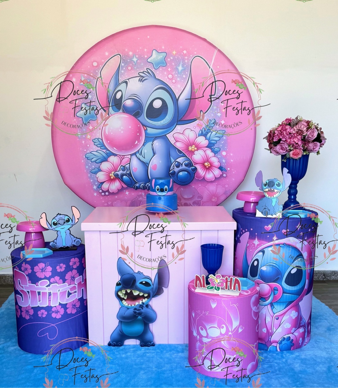 Kit Stitch Chiclete Ii - Doces Festas Decorações e Pegue e Monte