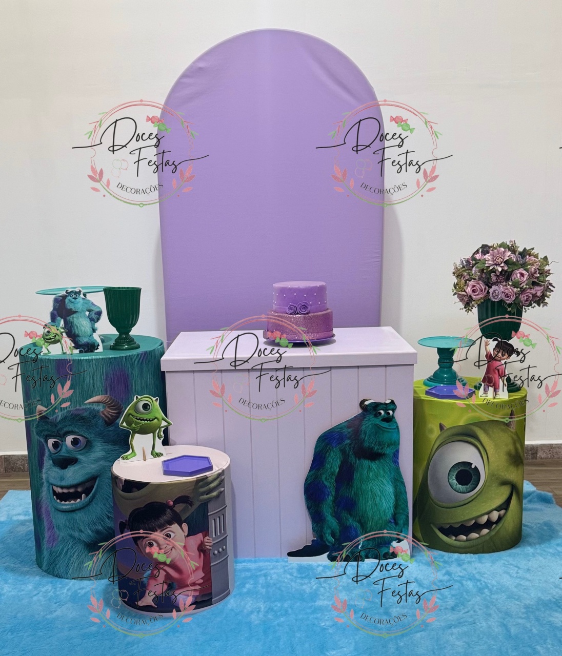 Kit Monstro S. A.   - Doces Festas Decorações e Pegue e Monte