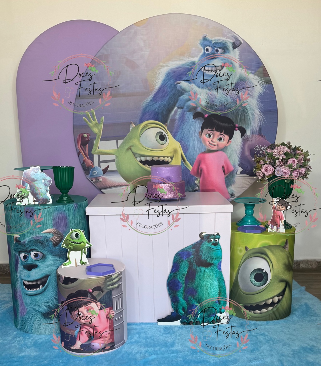 Kit Monstro S. A.  - Doces Festas Decorações e Pegue e Monte