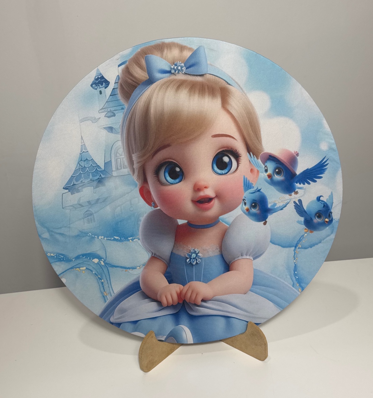 Mini Painel Cinderela Baby  - Doces Festas Decorações e Pegue e Monte