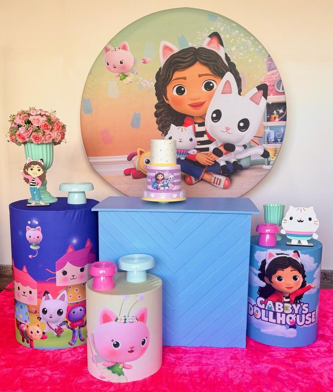 Kit Casa Mágica de Gabby   - Doces Festas Decorações e Pegue e Monte