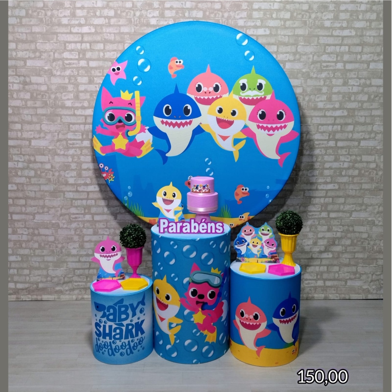 Baby Shark Menina (Encanto) * - Bn Decorações 