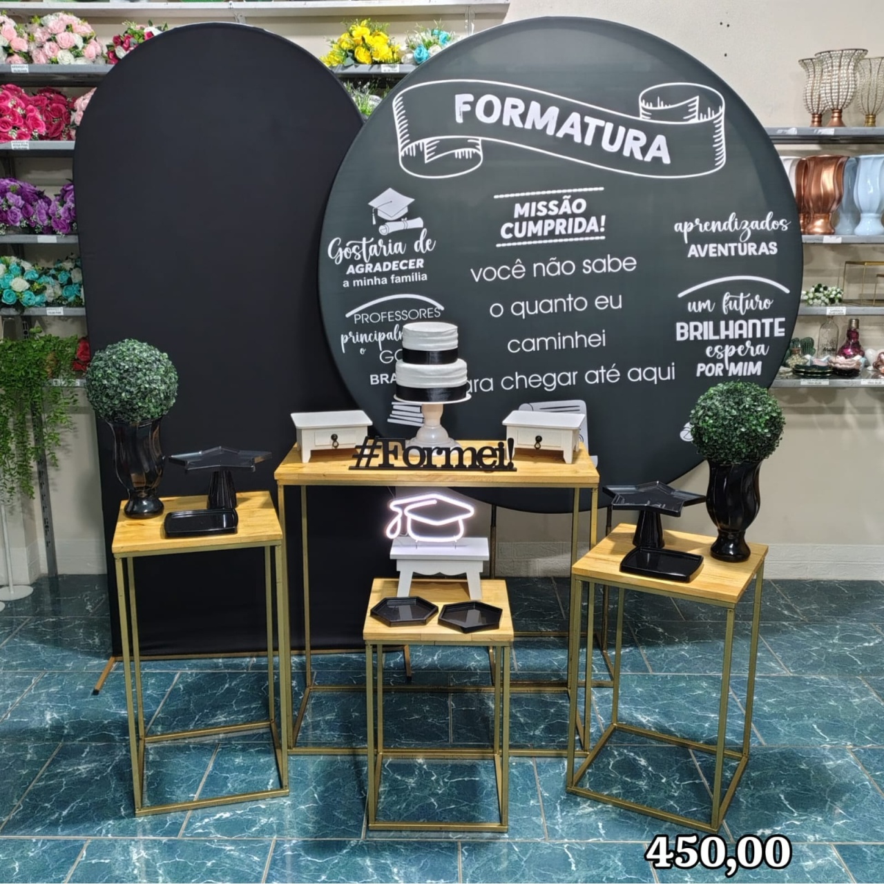 Formatura Preto Com Branco (Composição) - Bn Decorações 