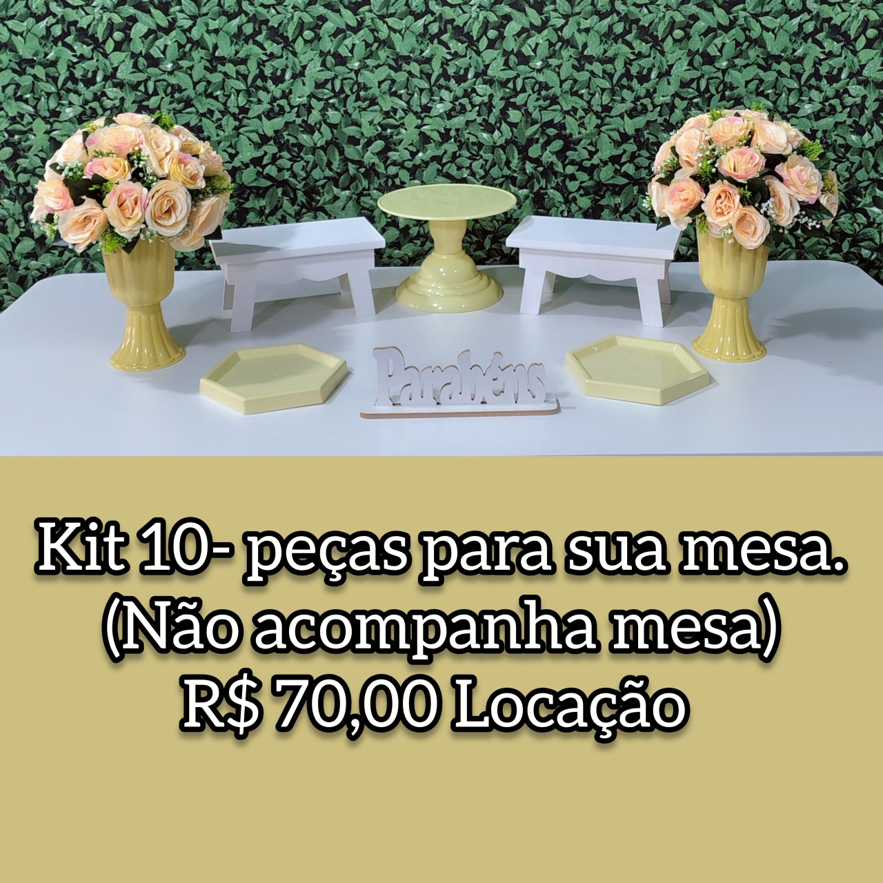 Kit Para Sua Mesa Com 10- Peças (2) - Bn Decorações 