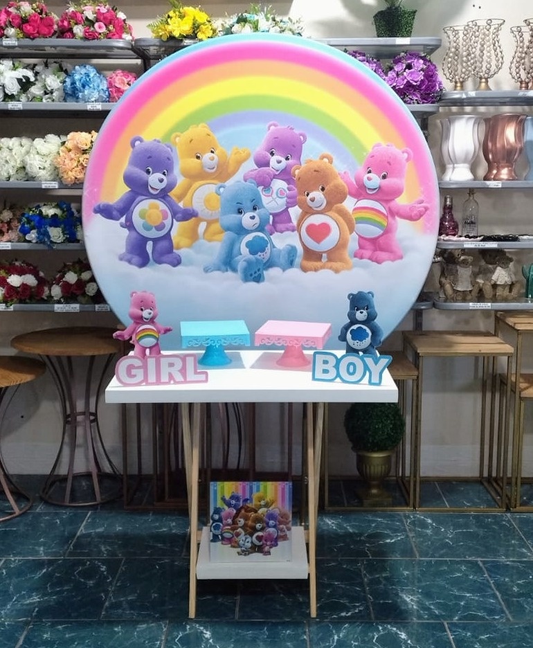 Chá Revelação Ursinhos Carinhosos (Promoção Mesa Cavalete) - Bn Decorações 