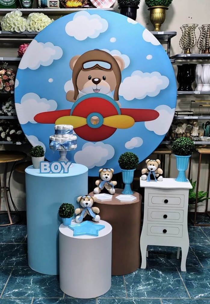 Aviador Chá de Fralda Menino (Festejar) * - Bn Decorações 