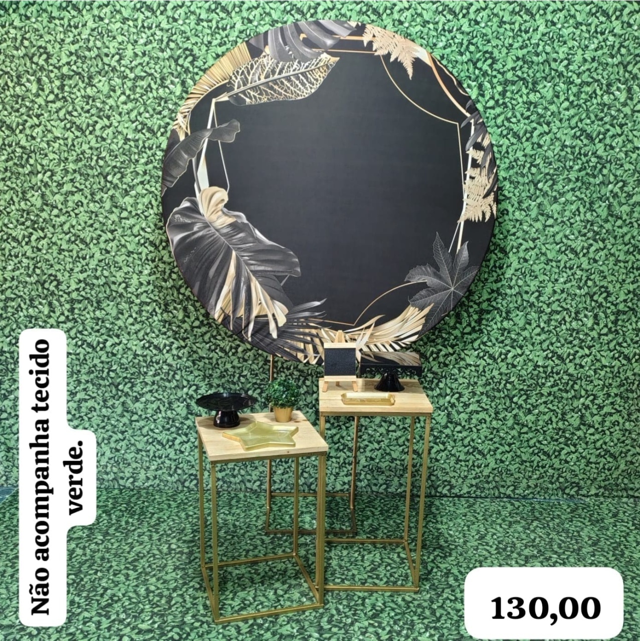 Preto Com Dourado 2 (Celebre Com 2 Mesas) - Bn Decorações 