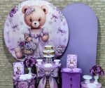 Chá de Fralda Menina Ursa Lilás (Premium) * - imagem 2