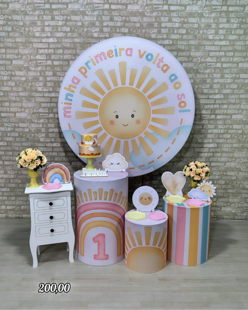 Minha Primeira Volta Ao Sol (Festejar) 6 * - Bn Decorações 